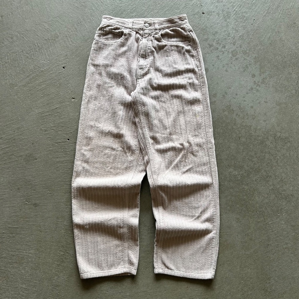 BDG Urban Outfitters Corduroy Pants Womens Size 27 Tan High Rise Baggy Wide Leg